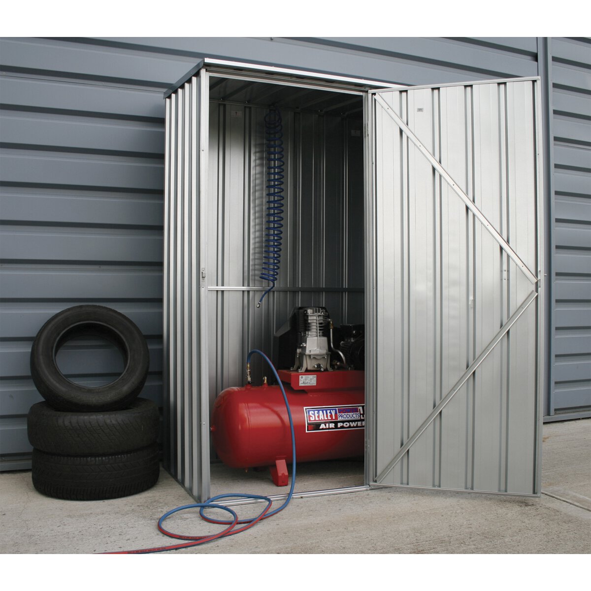 Galvanized Steel Shed 1.5 x 0.8 x 1.9m