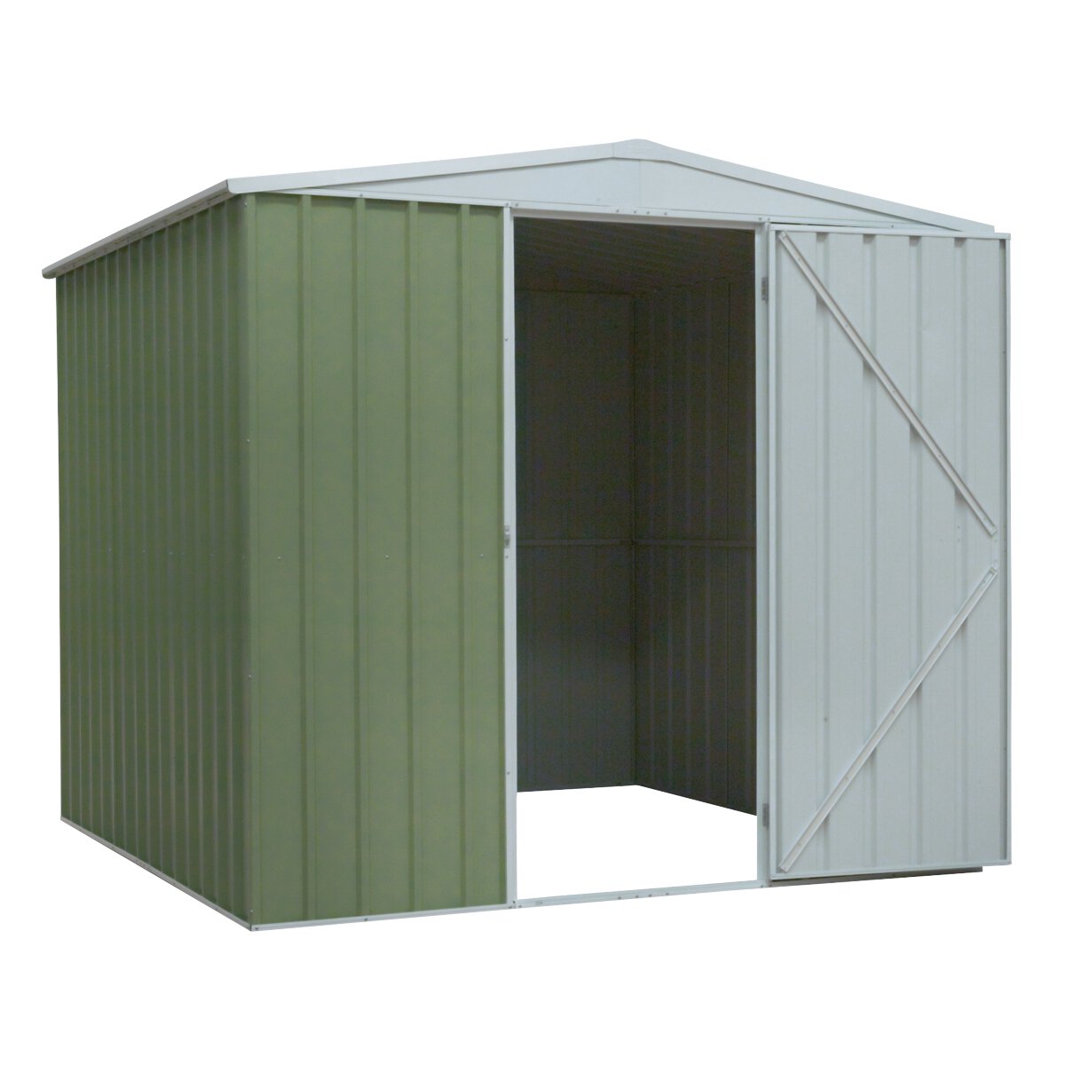 Galvanized Steel Shed Green 2.3 x 2.3 x 2.2m