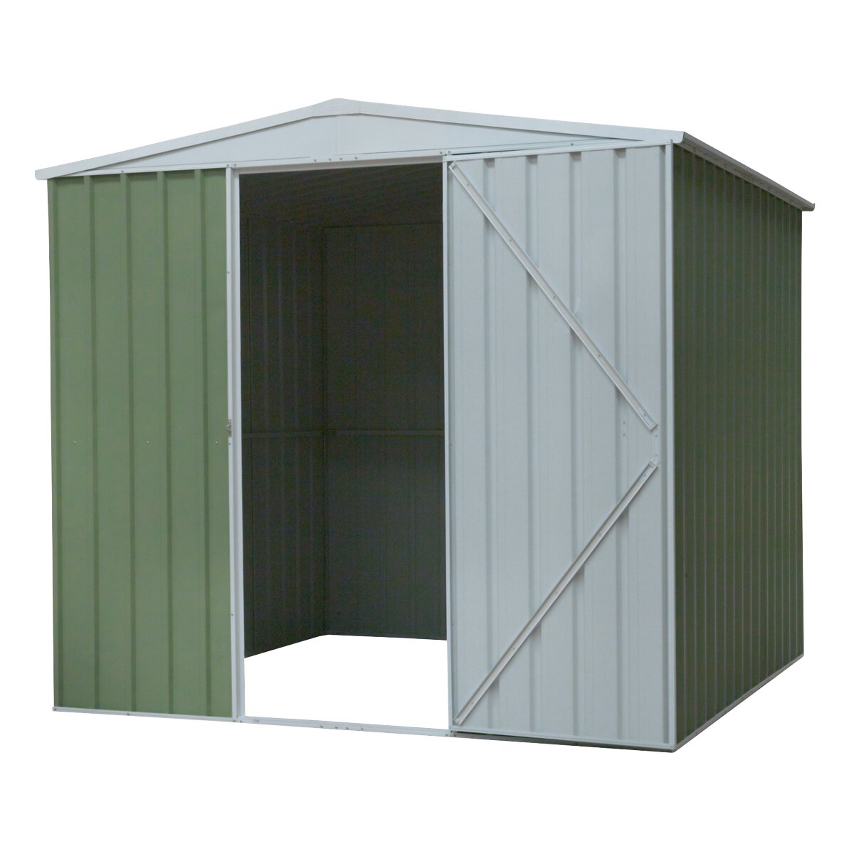 Galvanized Steel Shed Green 2.3 x 2.3 x 2.2m