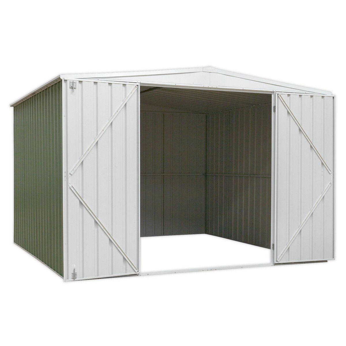 Galvanized Steel Shed Green 3 x 3 x 2m