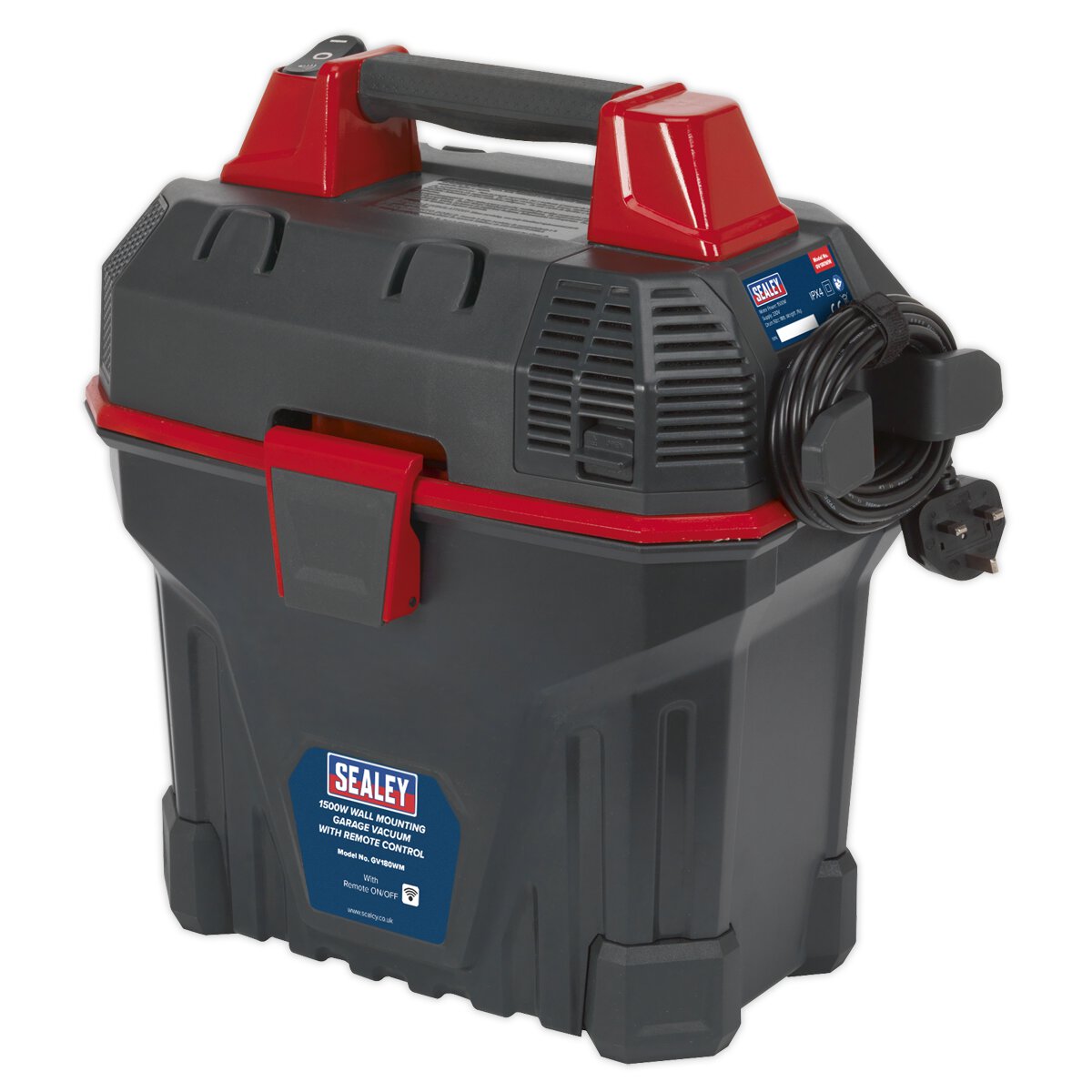 Garage Vacuum 1500W with Remote Control - Wall Mounting