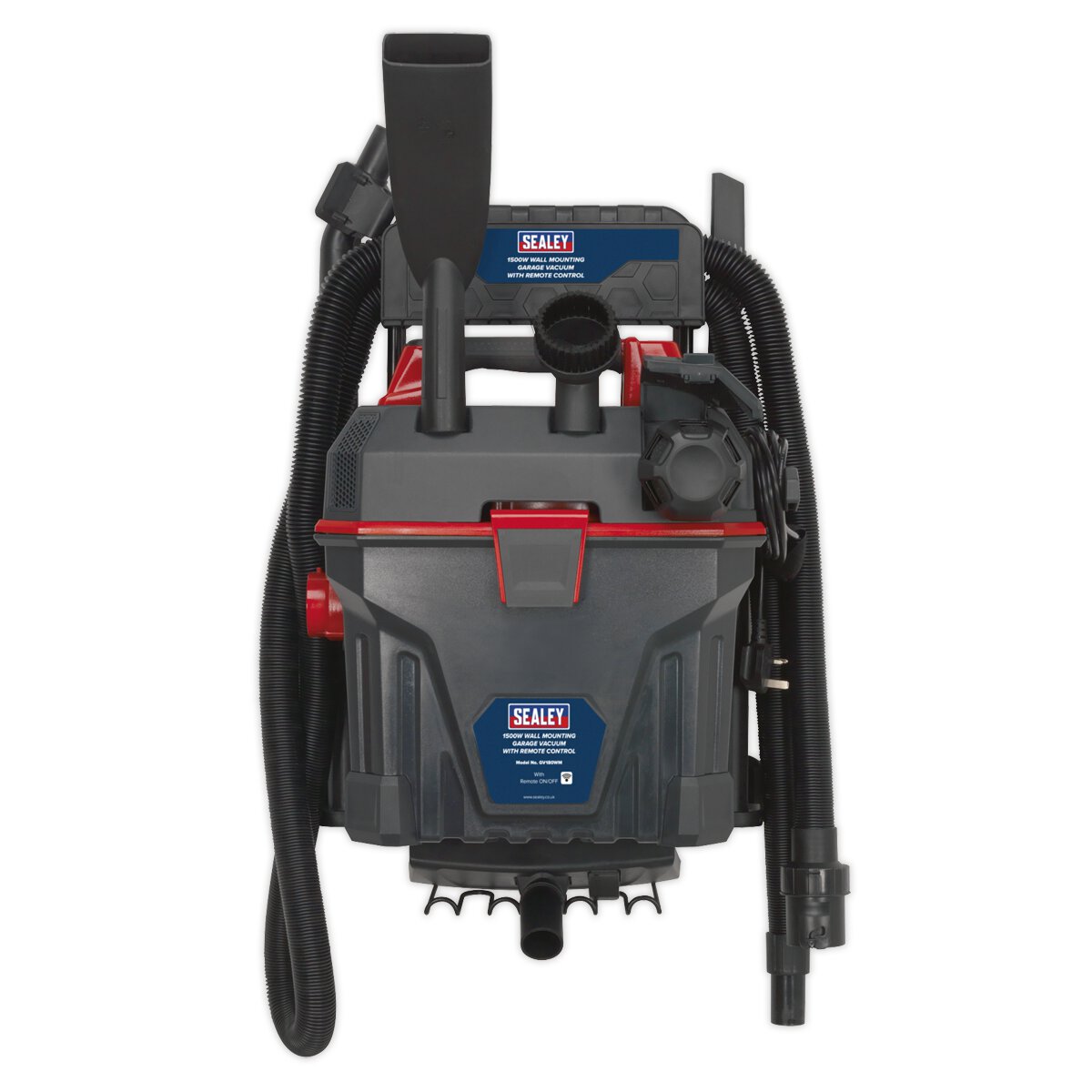 Garage Vacuum 1500W with Remote Control - Wall Mounting