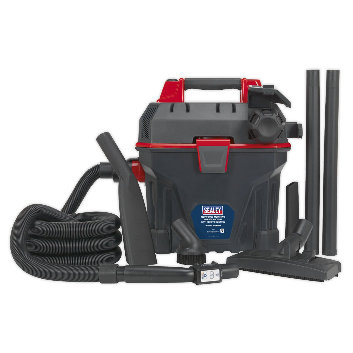 Garage Vacuum 1500W with Remote Control - Wall Mounting