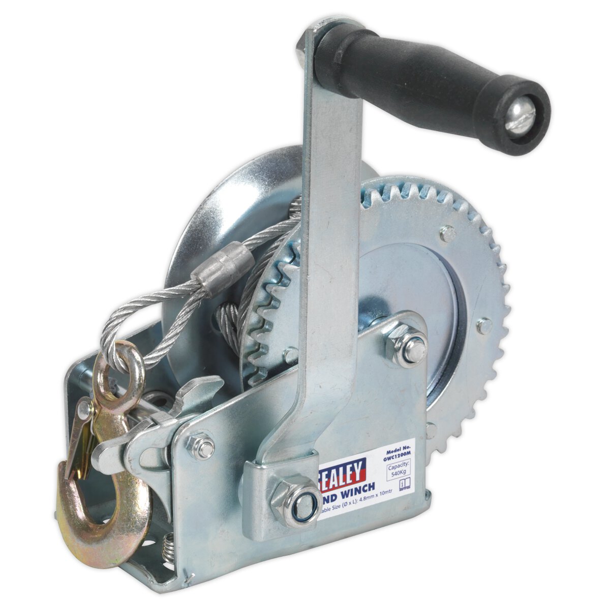 Geared Hand Winch 540kg Capacity with Cable