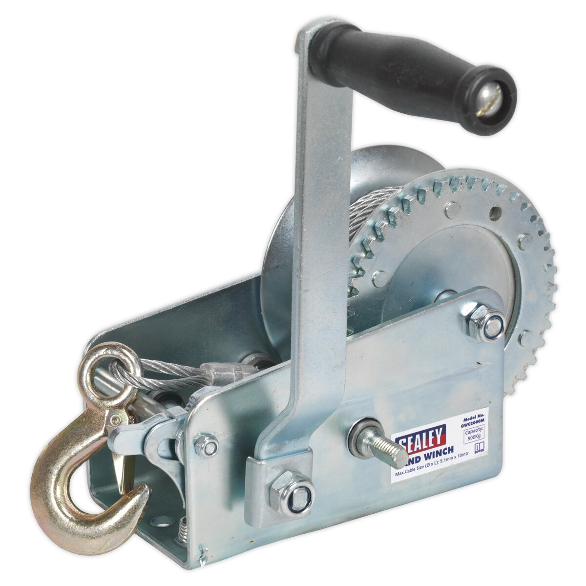 Geared Hand Winch 900kg Capacity with Cable