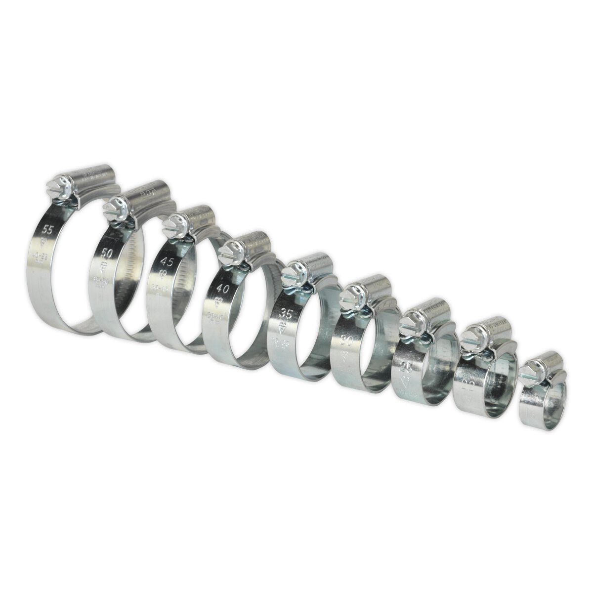 HI-GRIP® Hose Clip Assortment 85pc Sizes Ø9.5-55mm