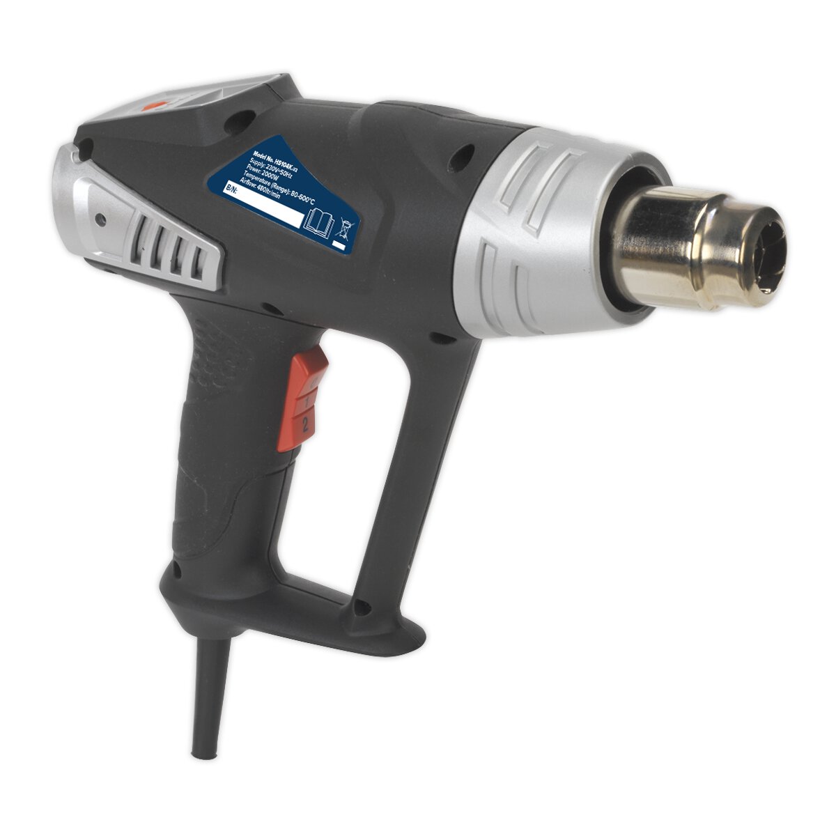 Deluxe Hot Air Gun Kit with LED Display 2000W 80-600°C