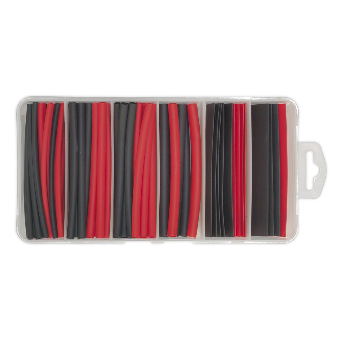 Heat Shrink Tubing Assortment 95pc 100mm Black & Red