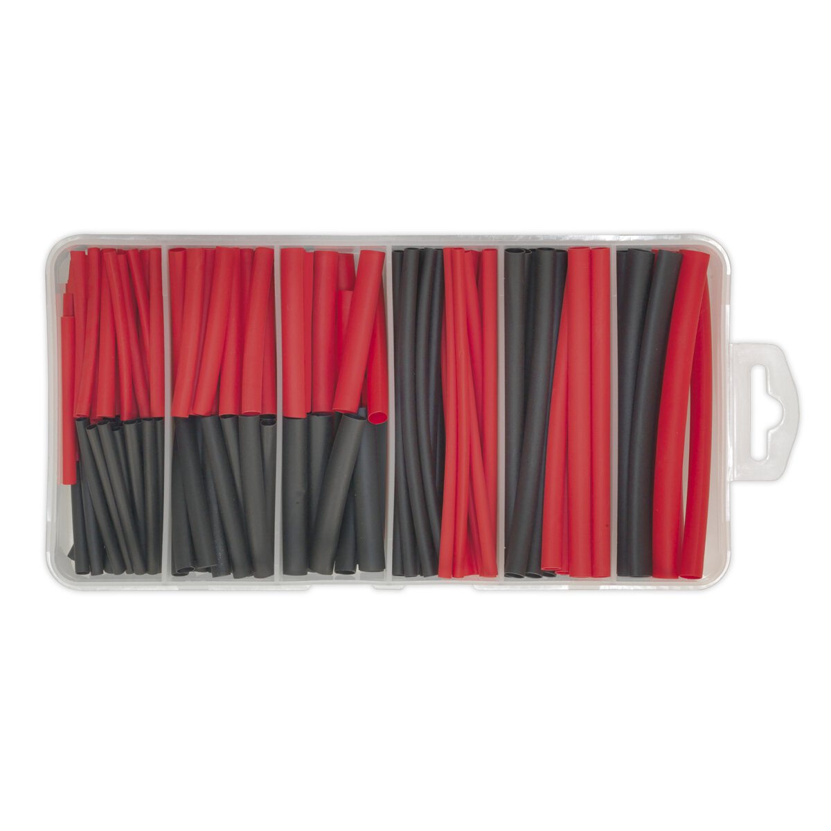 Heat Shrink Tubing Assortment 180pc 50 & 100mm Black & Red