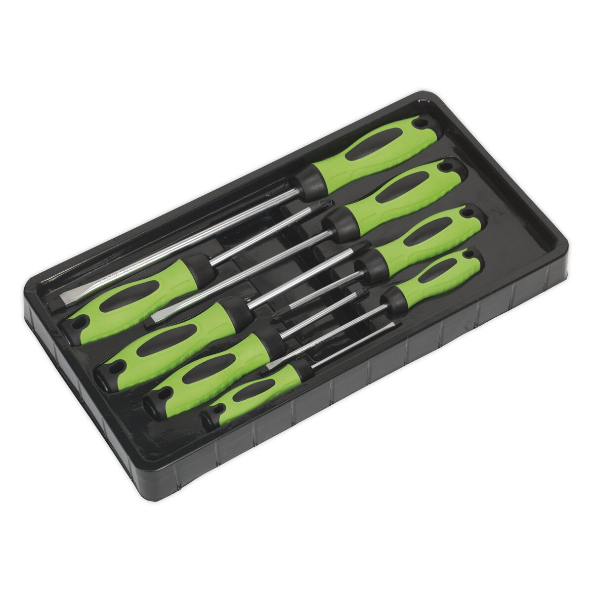 Screwdriver Set 8pc Hi-Vis Green