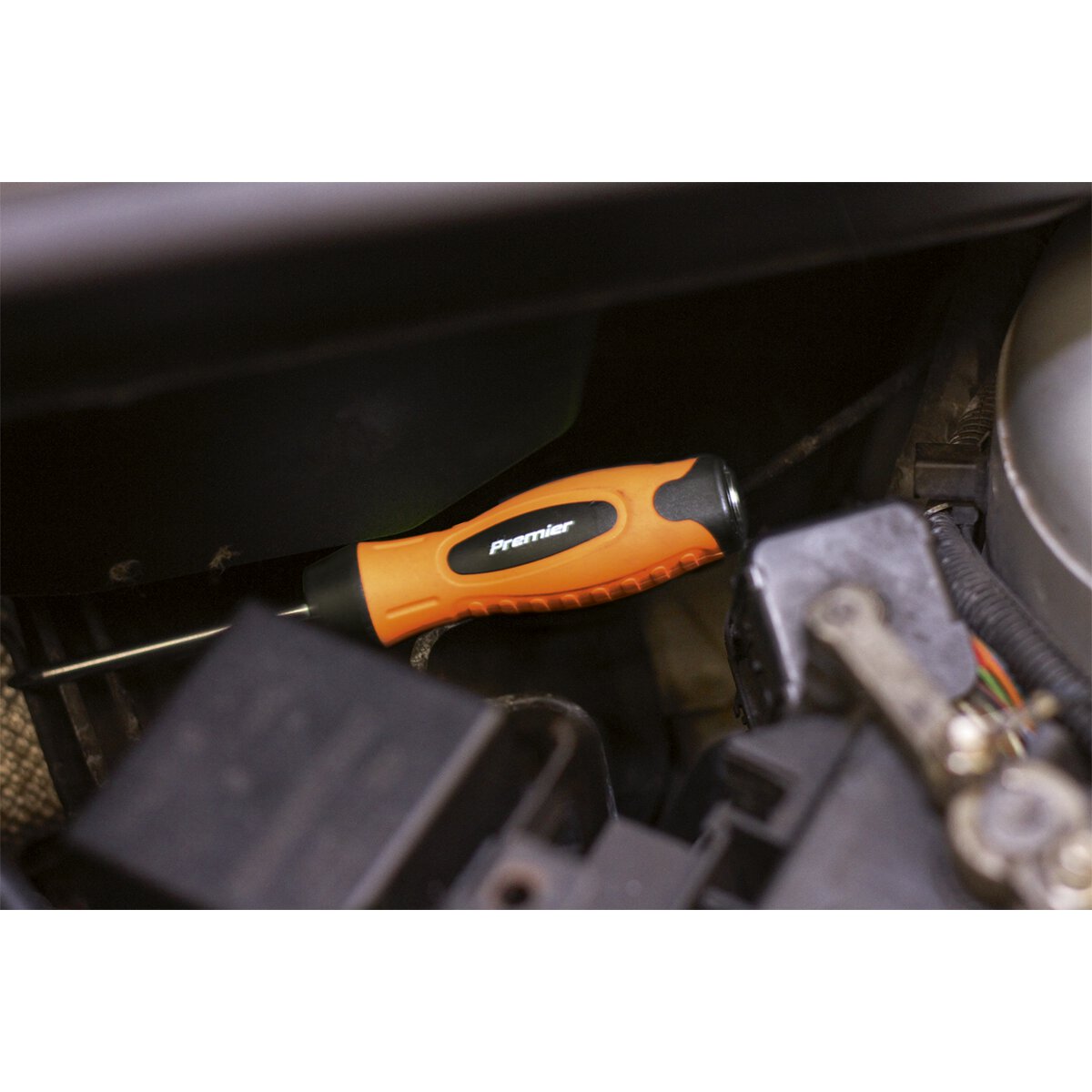 Screwdriver Set 8pc Hammer-Thru Hi-Vis Orange