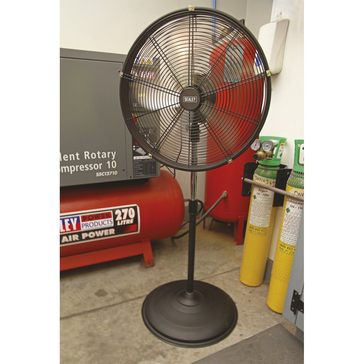 Industrial High Velocity Oscillating Pedestal Fan 20" 230V