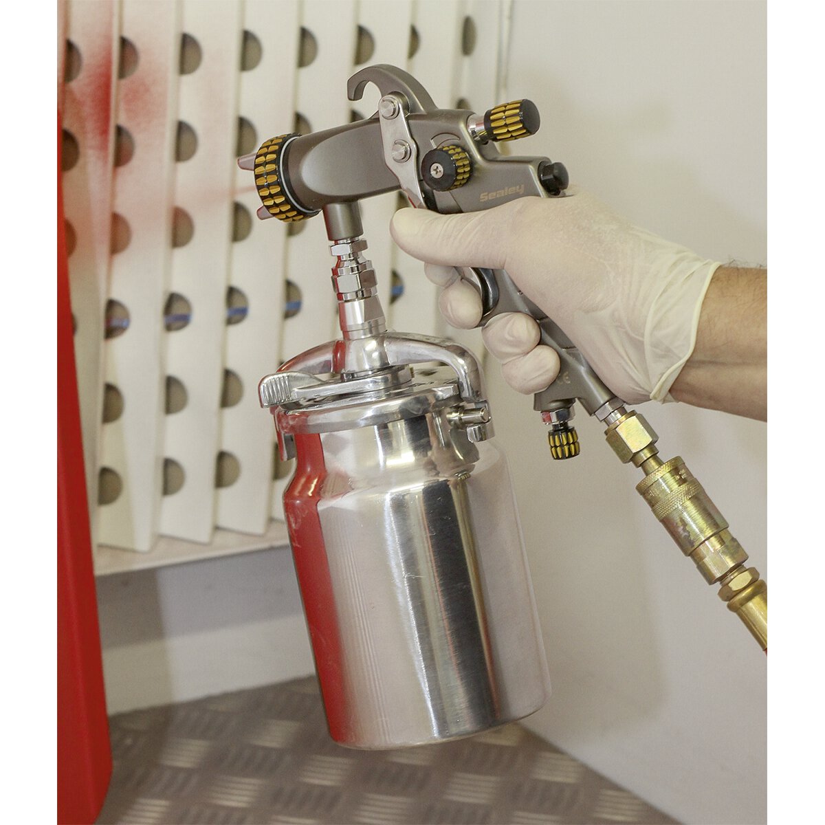 HVLP Suction Feed Spray Gun 1.7mm Set-Up
