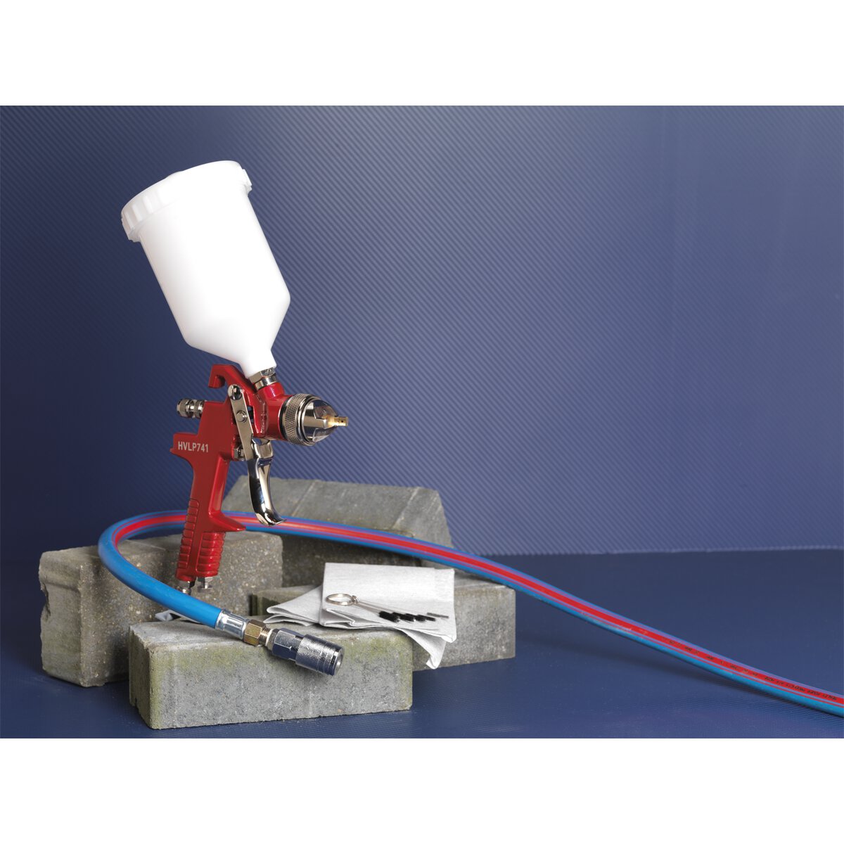 HVLP Gravity Feed Spray Gun 1.3mm Set-Up