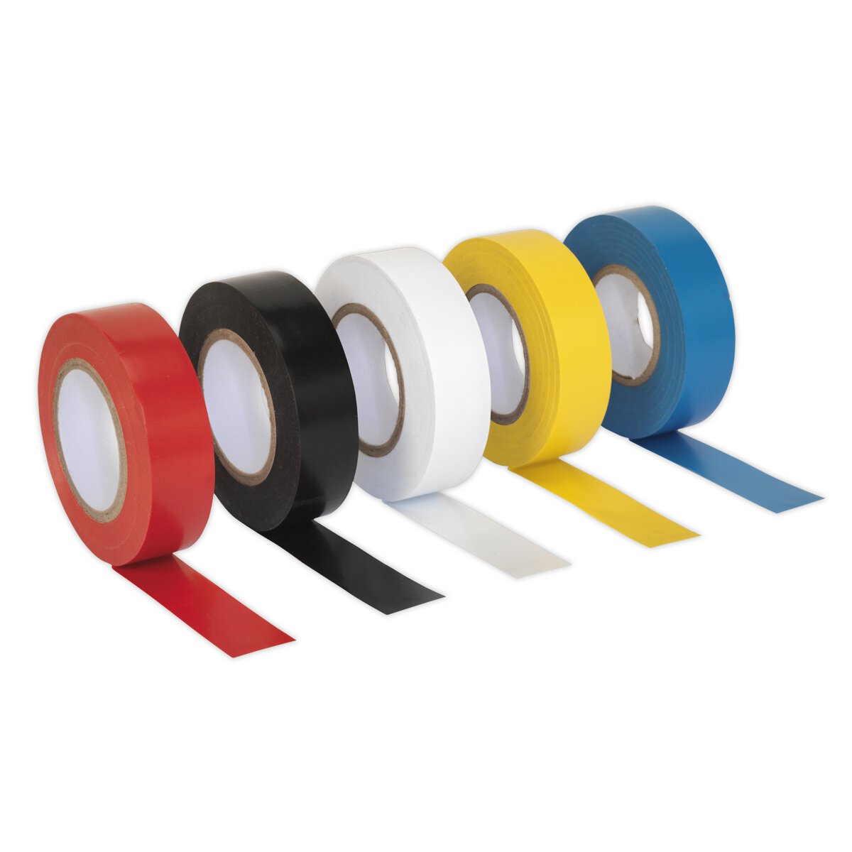 PVC Insulating Tape 19mm x 20m Mixed Colours Pack of 10