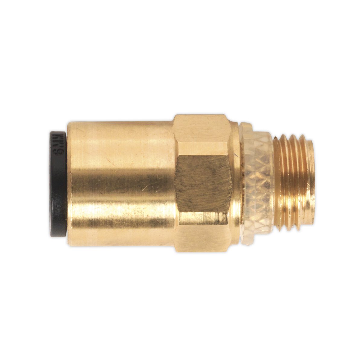 Brass SuperThread Straight Adaptor 6mm x 1/8"BSP Pack of 2 (John Guest Speedfit® - RM010611)