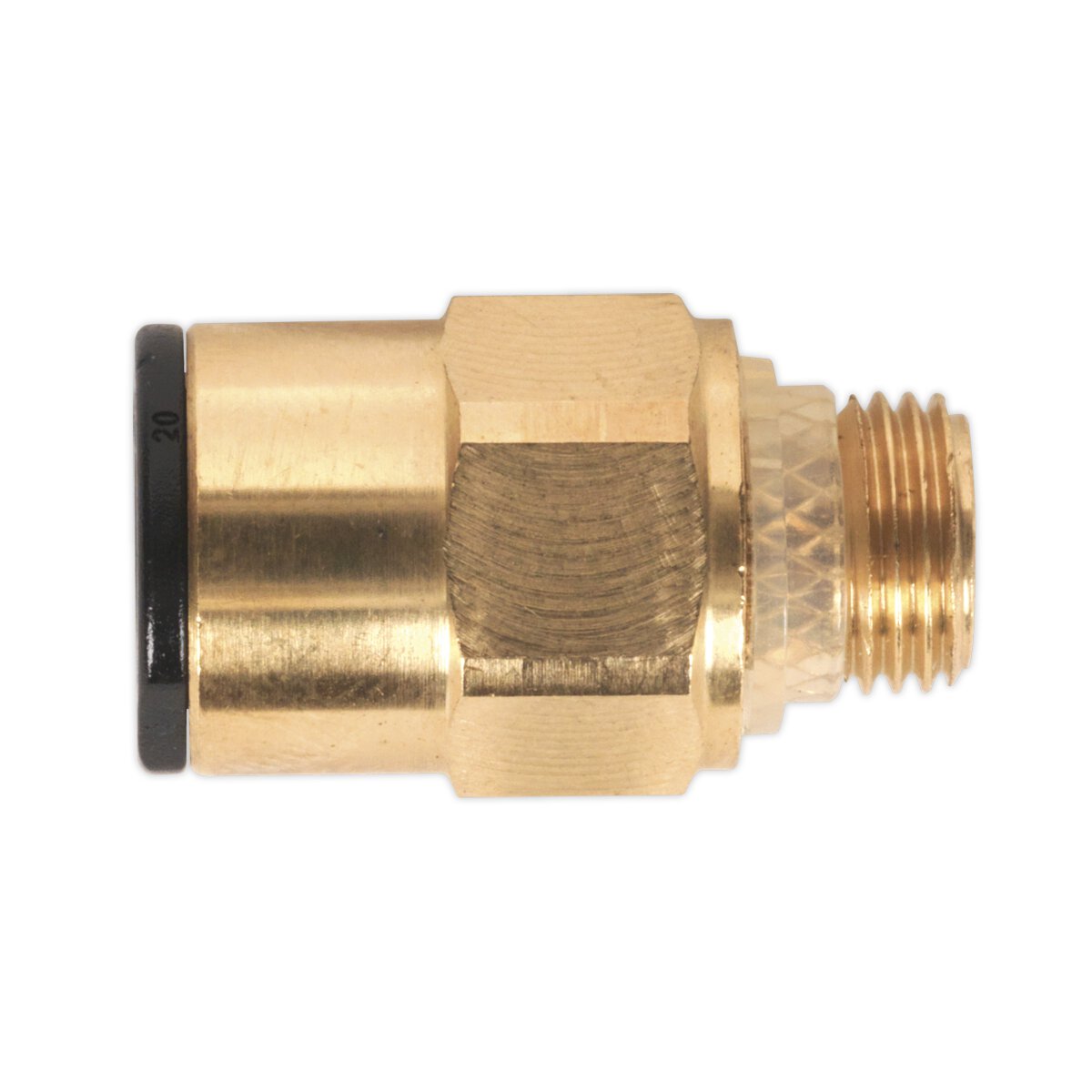 Brass SuperThread Straight Adaptor 8mm x 1/8"BSP Pack of 2 (John Guest Speedfit® - RM010811)