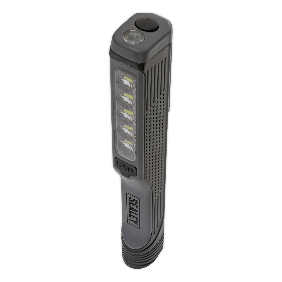 Rechargeable USB Penlight 5 SMD + 1 LED - Grey