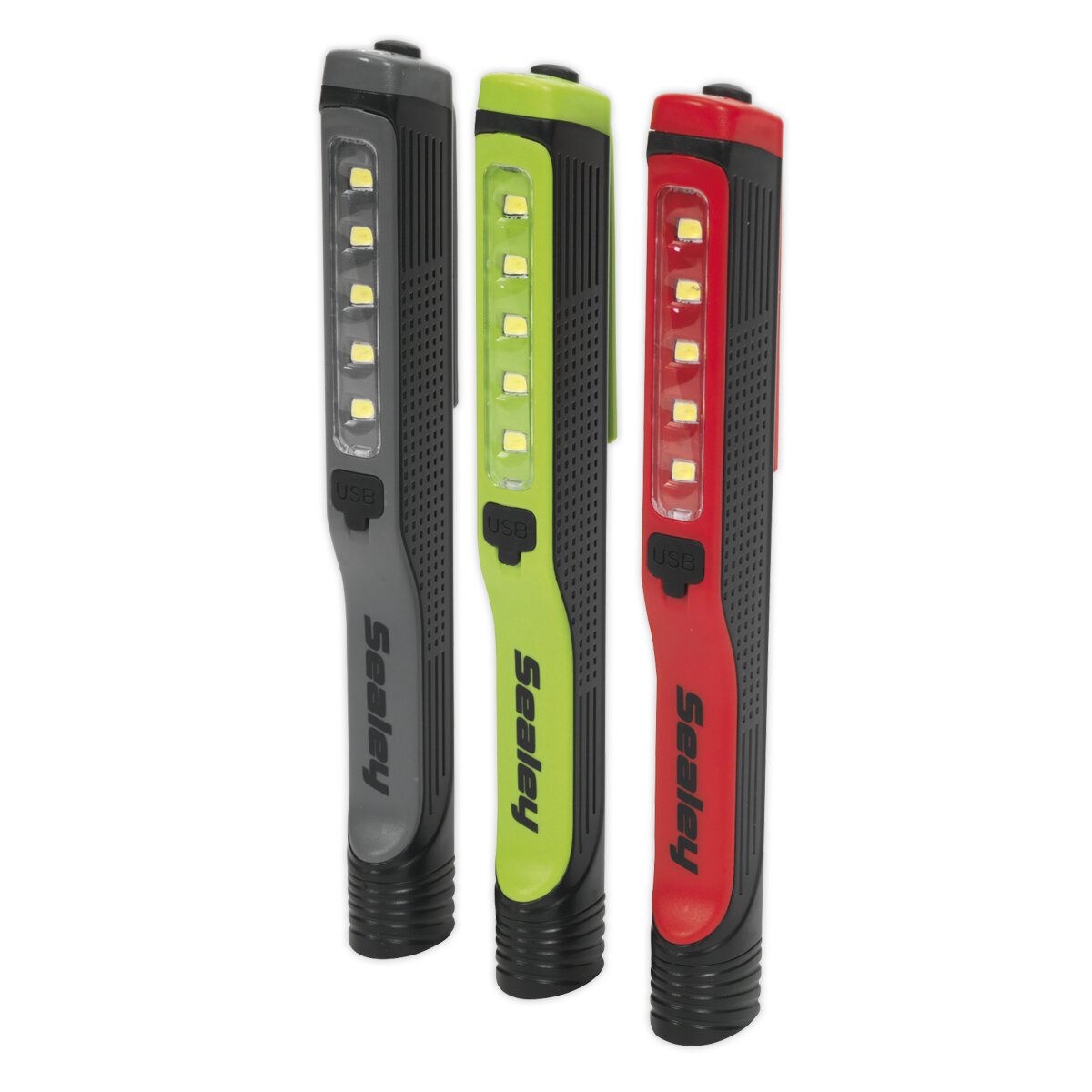 Rechargeable USB Penlight 5 SMD + 1 LED - Display Box of 6