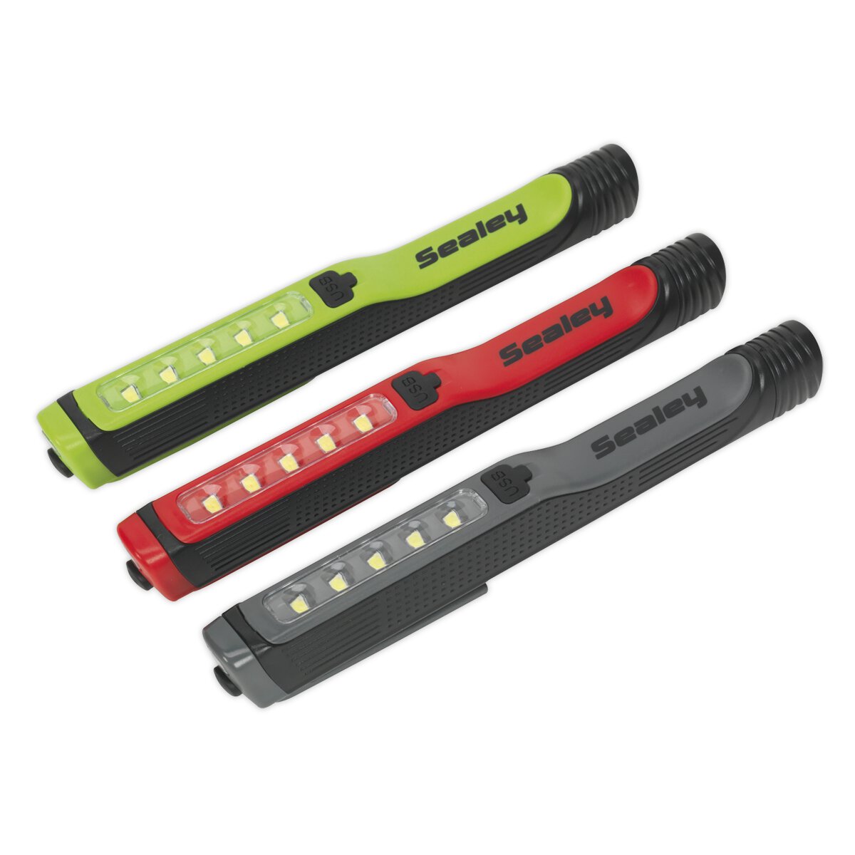 Rechargeable USB Penlight 5 SMD + 1 LED - Display Box of 6