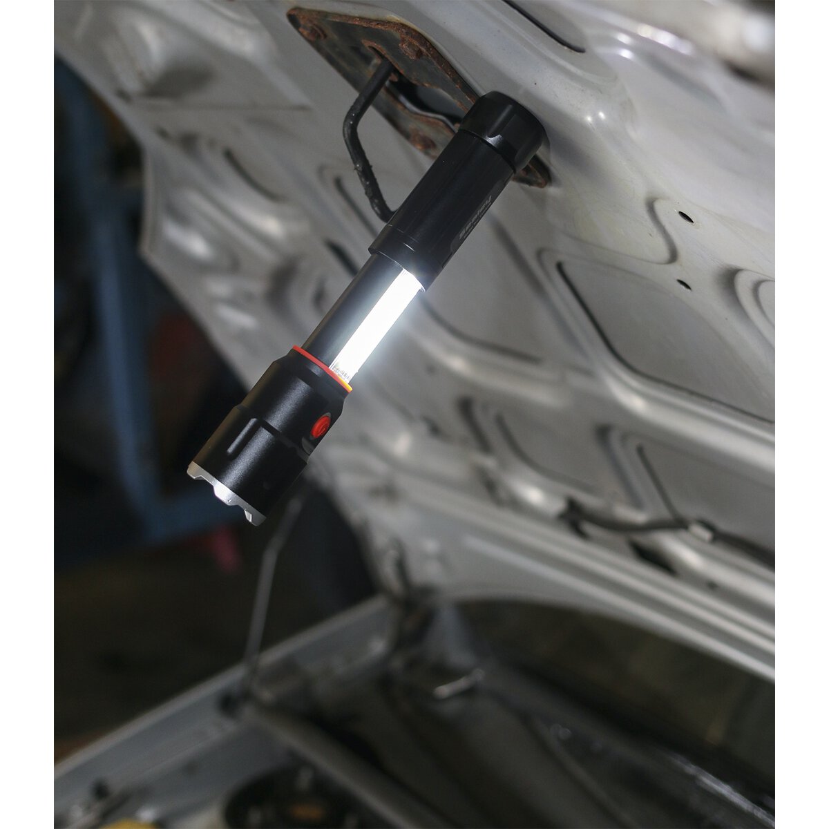Aluminium Torch 5W XPG CREE + 3W COB LED Sliding 4 x AAA Cell