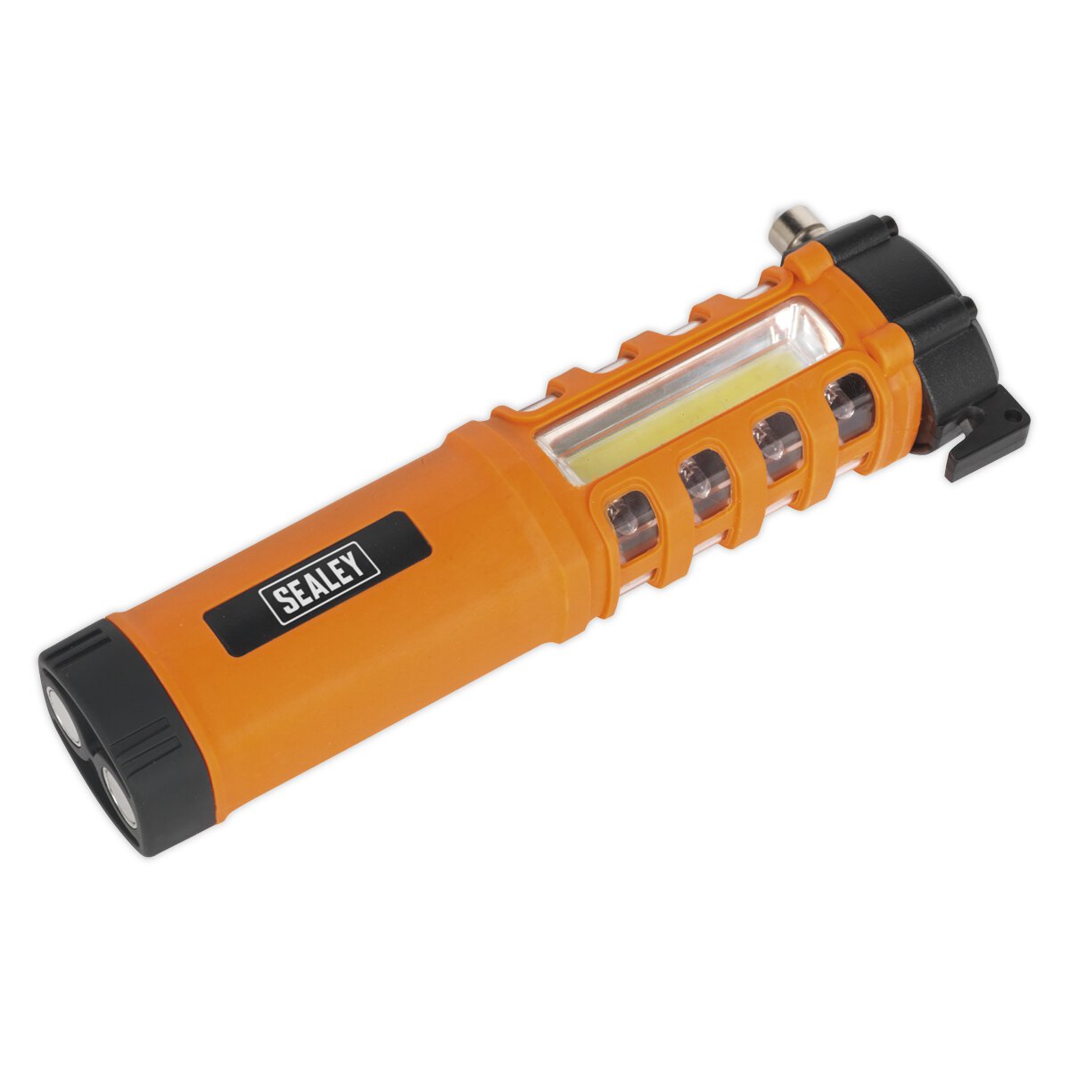 Emergency Torch/Belt Cutter/Hammer - 2W COB + 16 Red LED + 1W LED 3 x AA Cell