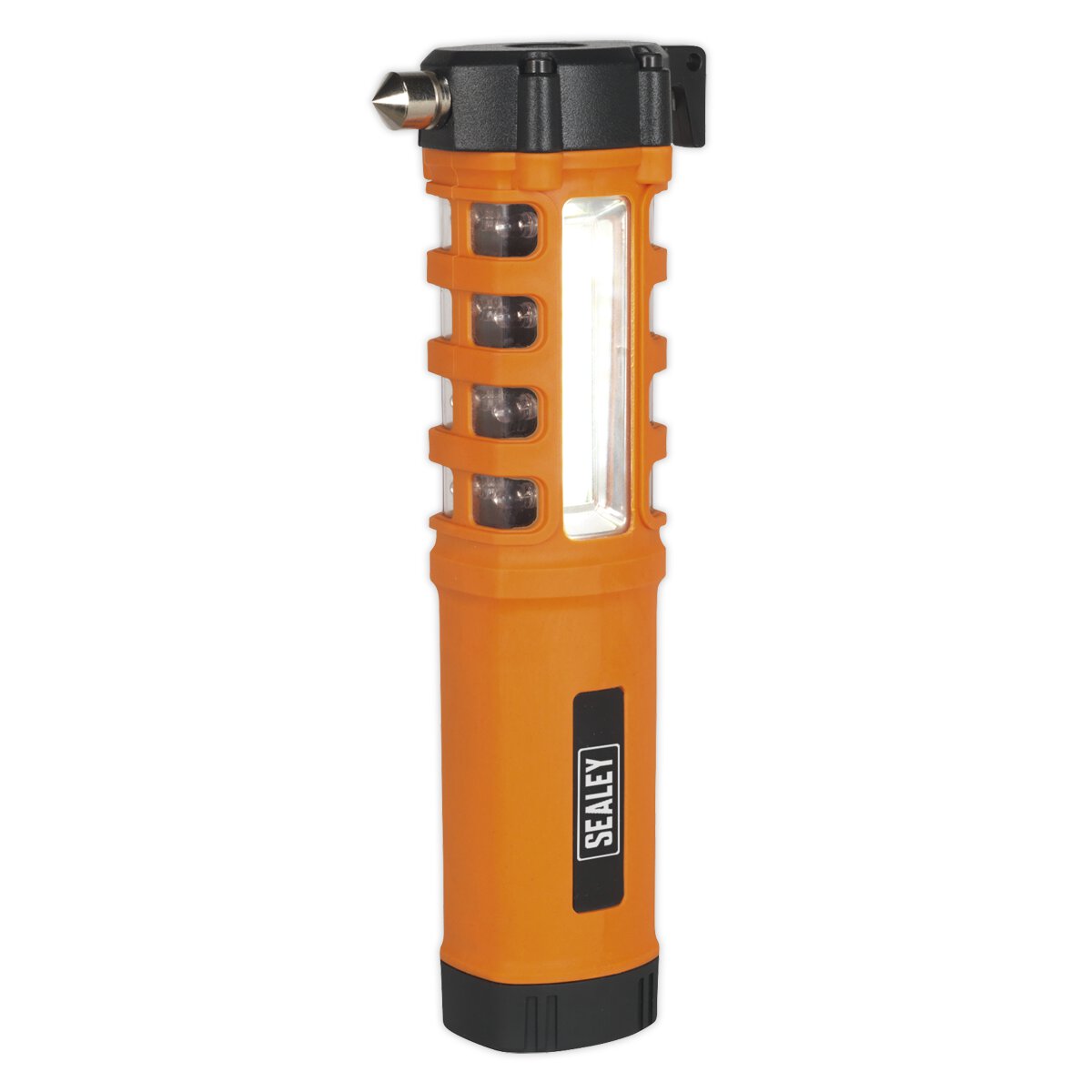 Emergency Torch/Belt Cutter/Hammer - 2W COB + 16 Red LED + 1W LED 3 x AA Cell