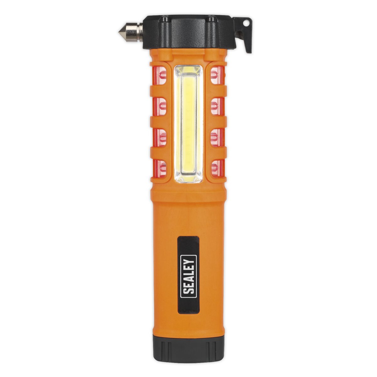 Emergency Torch/Belt Cutter/Hammer - 2W COB + 16 Red LED + 1W LED 3 x AA Cell