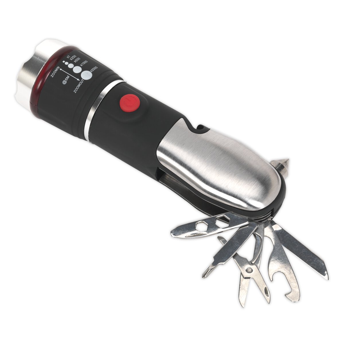 Emergency Torch/Multi-Tool - 3W LED Adjustable Focus 3 x AAA Cell