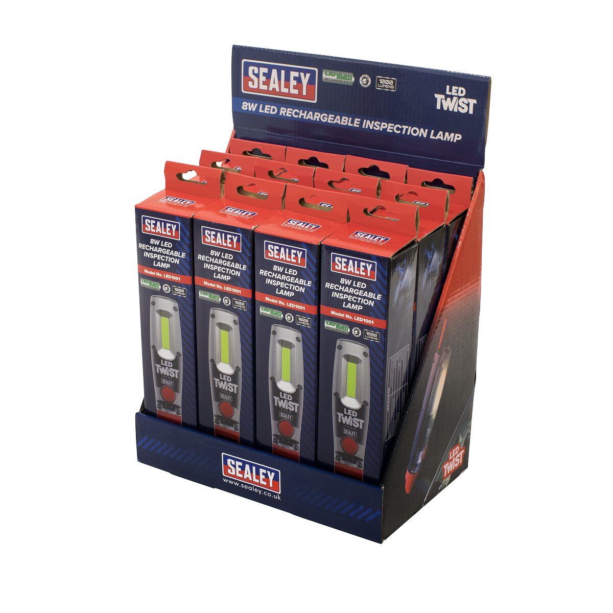 Rechargeable Inspection Lamp 8W LED - Display Box of 12