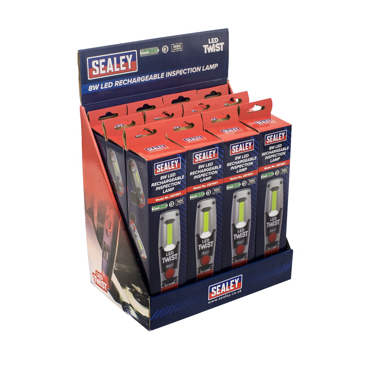 Rechargeable Inspection Lamp 8W LED - Display Box of 12