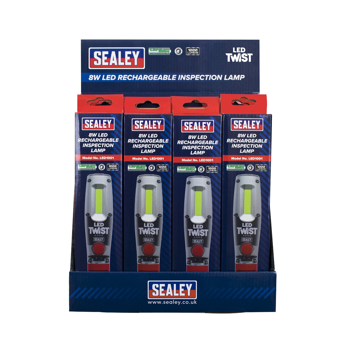 Rechargeable Inspection Lamp 8W LED - Display Box of 12