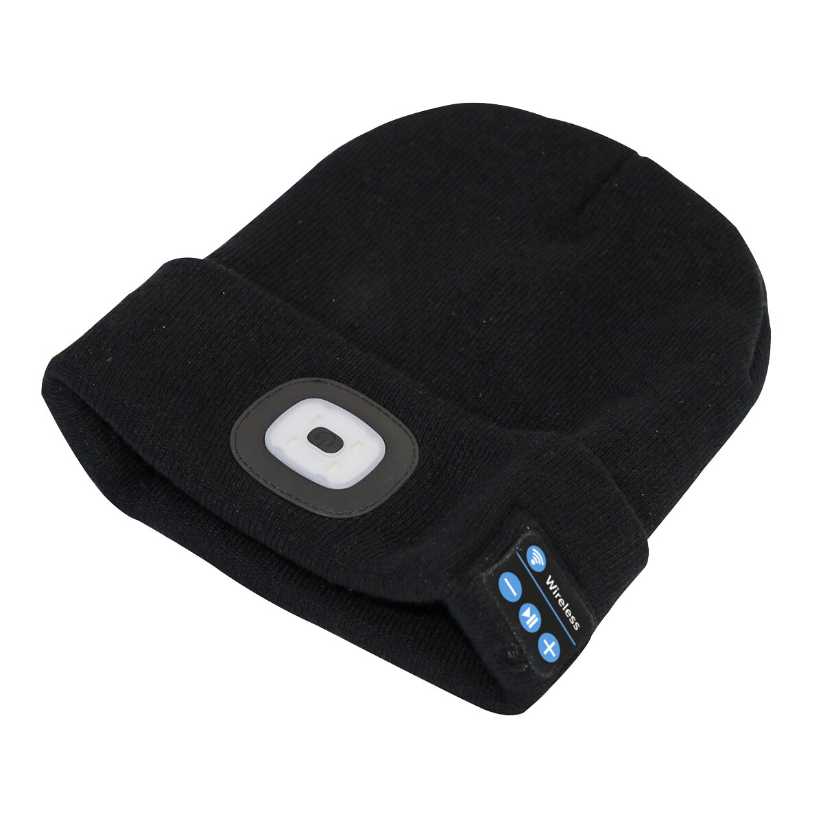 Beanie Hat 4 SMD LED USB Rechargeable with Wireless Headphones