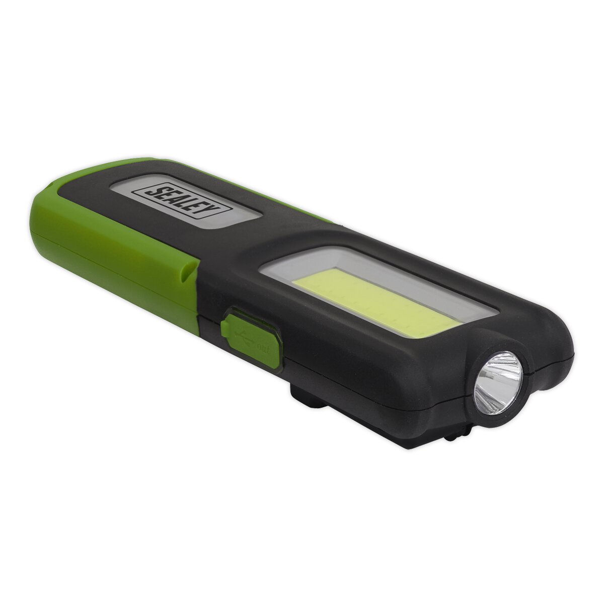 Rechargeable Inspection Lamp Green 5W COB + 3W LED + Power Bank