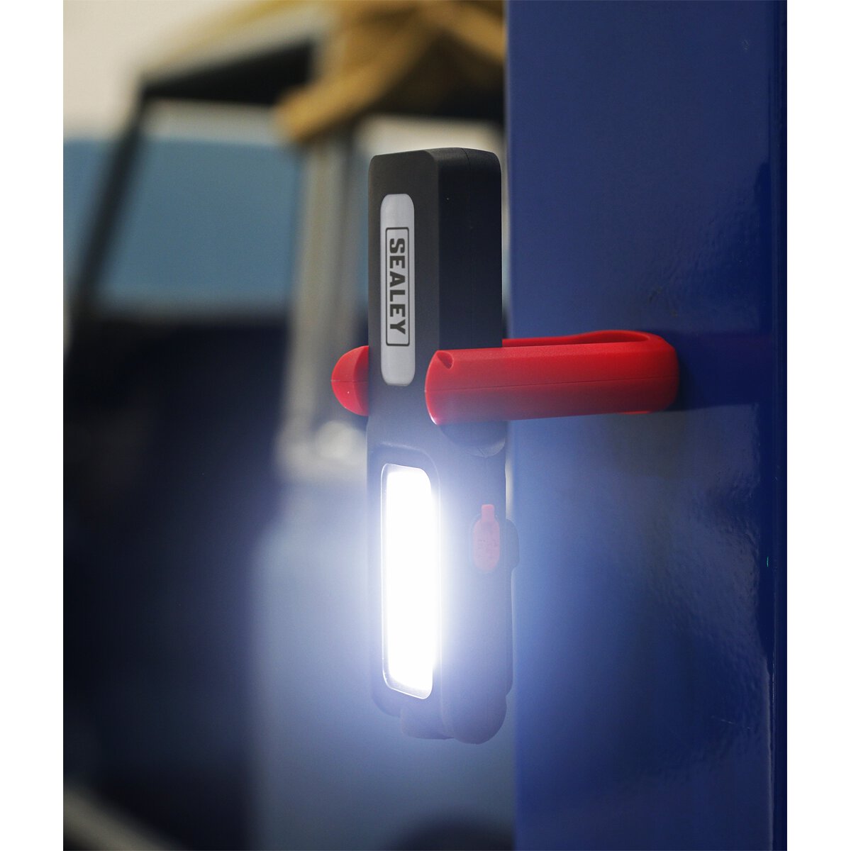 Rechargeable Inspection Lamp Red 5W COB + 3W LED + Power Bank