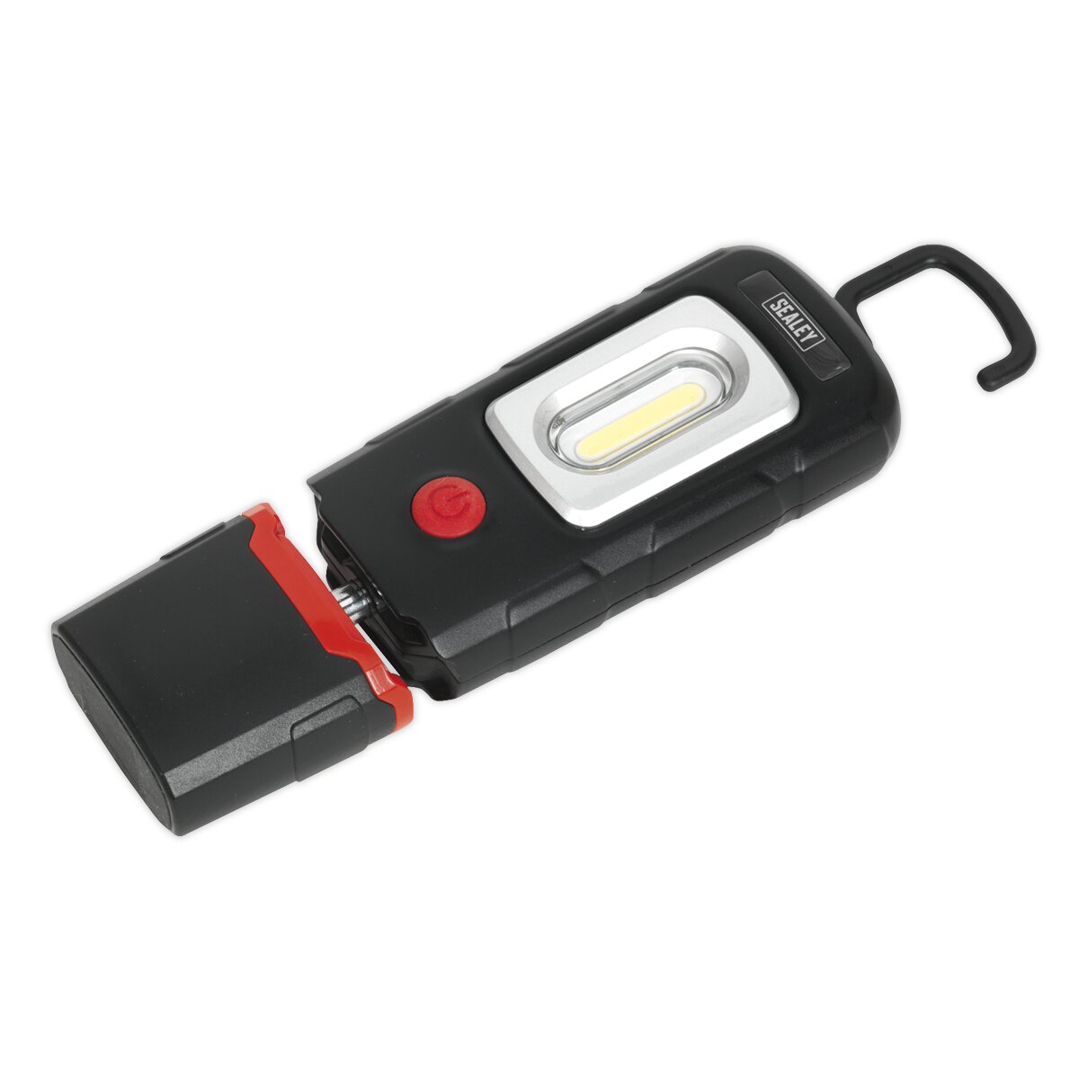 Rechargeable 360° Inspection Lamp 3W COB + 1W LED Black Lithium-Polymer