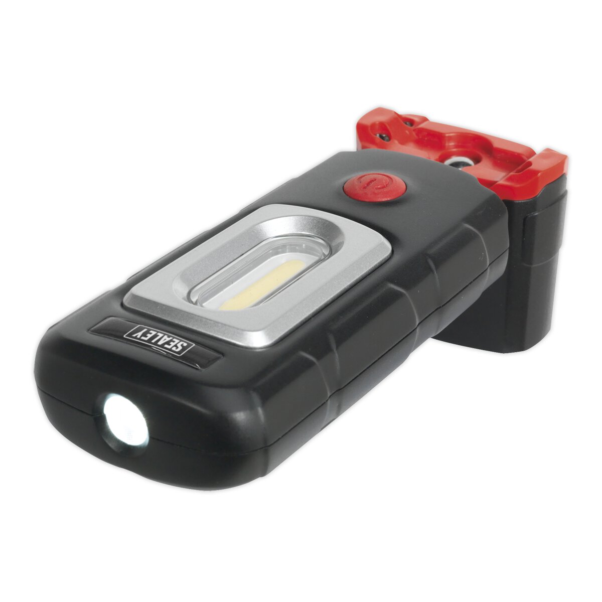 Rechargeable 360° Inspection Lamp 3W COB + 1W LED Black Lithium-Polymer