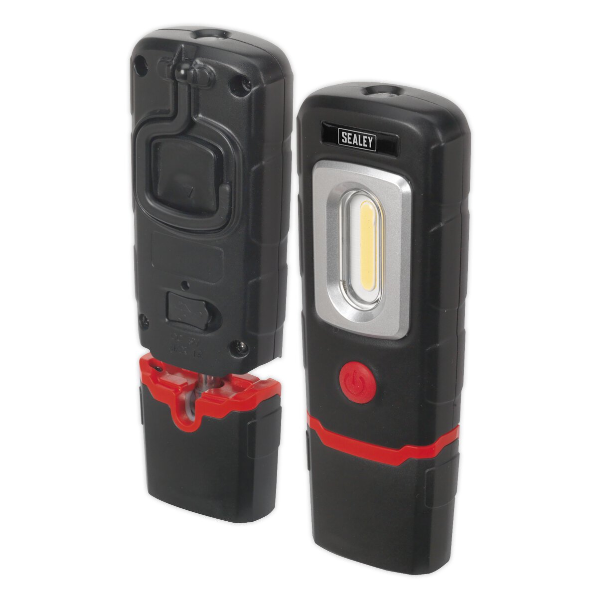 Rechargeable 360° Inspection Lamp 3W COB + 1W LED Black Lithium-Polymer