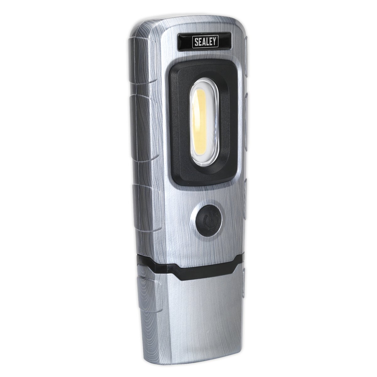 Rechargeable 360° Inspection Lamp 3W COB + 1W LED Brushed Aluminium Effect