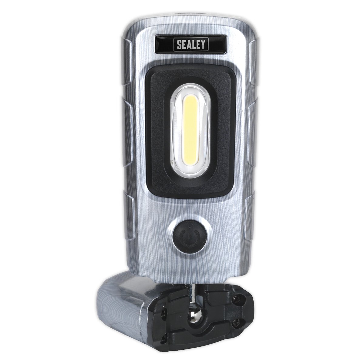 Rechargeable 360° Inspection Lamp 3W COB + 1W LED Brushed Aluminium Effect