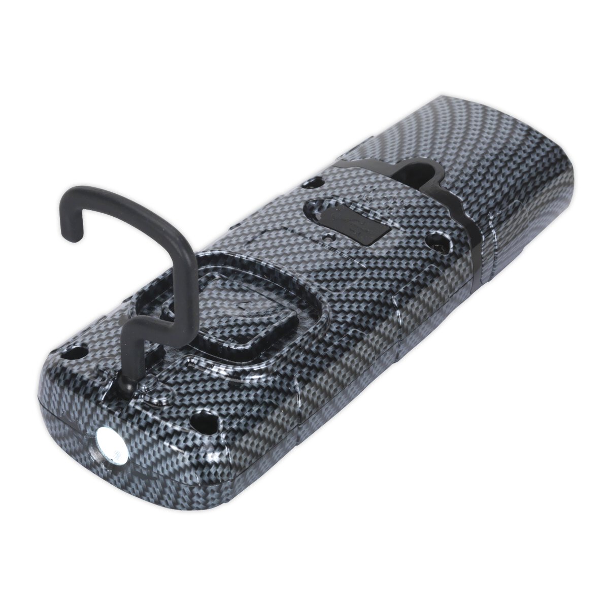 Rechargeable 360° Inspection Lamp 2W COB + 1W LED Carbon Fibre Effect