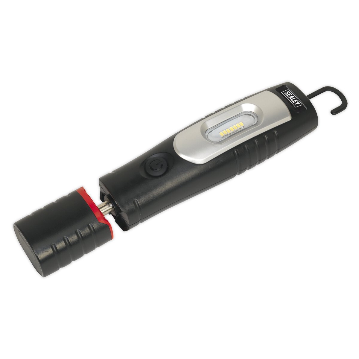 Rechargeable 360° Inspection Lamp 7 SMD + 3W LED Black Lithium-ion