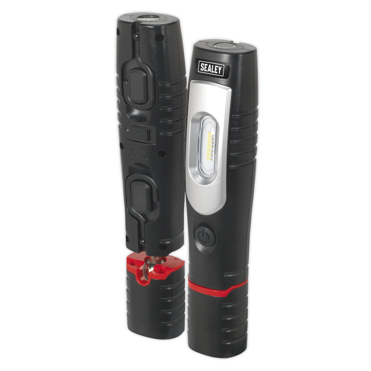Rechargeable 360° Inspection Lamp 7 SMD + 3W LED Black Lithium-ion