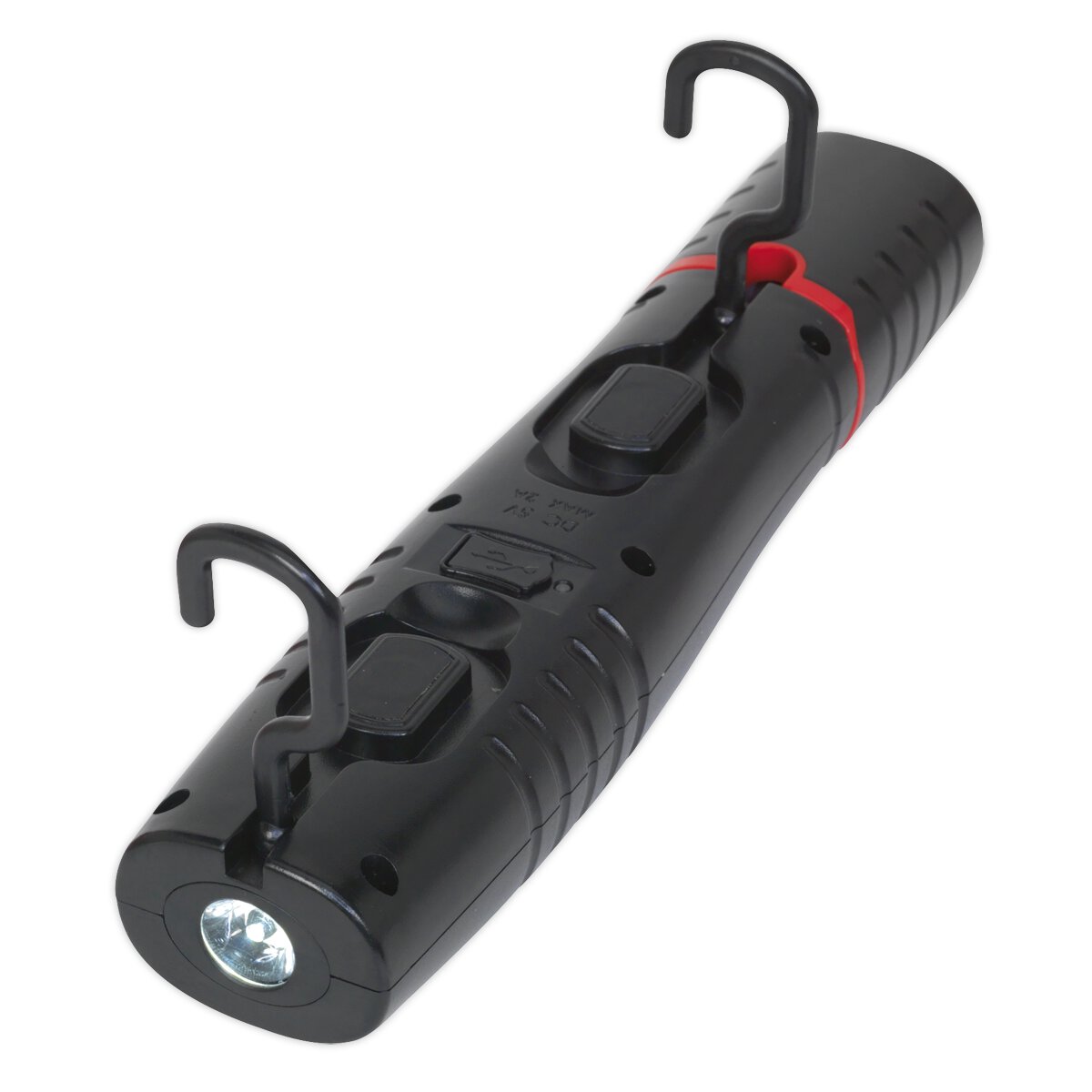 Rechargeable 360° Inspection Lamp 7 SMD + 3W LED Black Lithium-ion