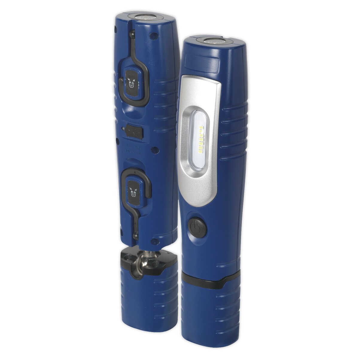 Rechargeable 360° Inspection Lamp 7 SMD + 3W LED Blue Lithium-ion