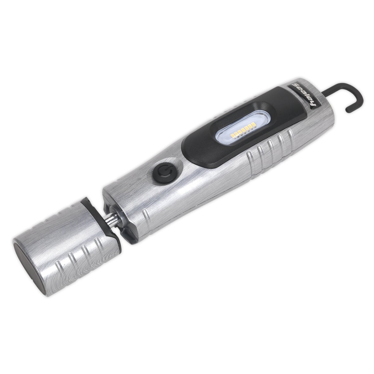 Rechargeable 360° Inspection Lamp 7 SMD + 3W LED Brushed Aluminium Lithium-ion