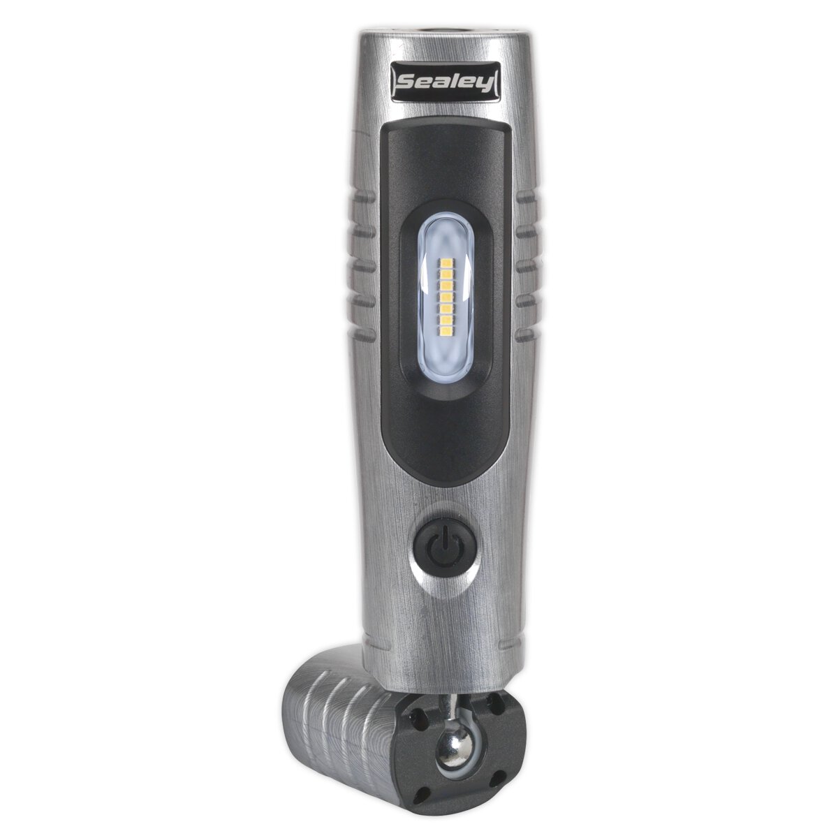 Rechargeable 360° Inspection Lamp 7 SMD + 3W LED Brushed Aluminium Lithium-ion
