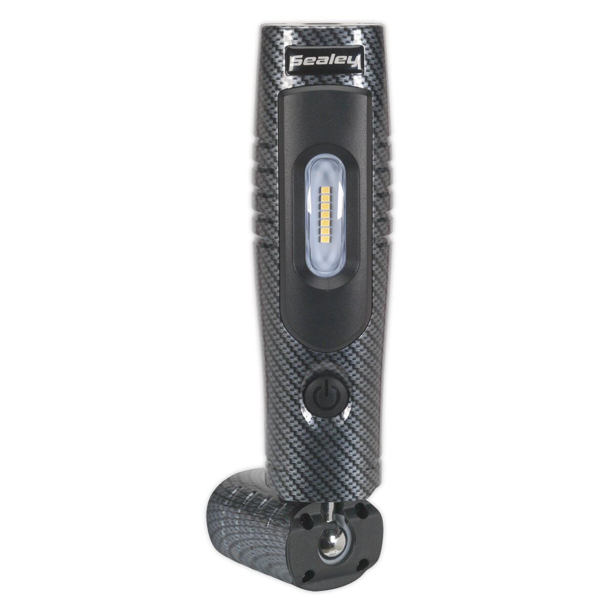 Rechargeable 360° Inspection Lamp 7 SMD + 3W LED Carbon Fibre Effect Lithium-ion