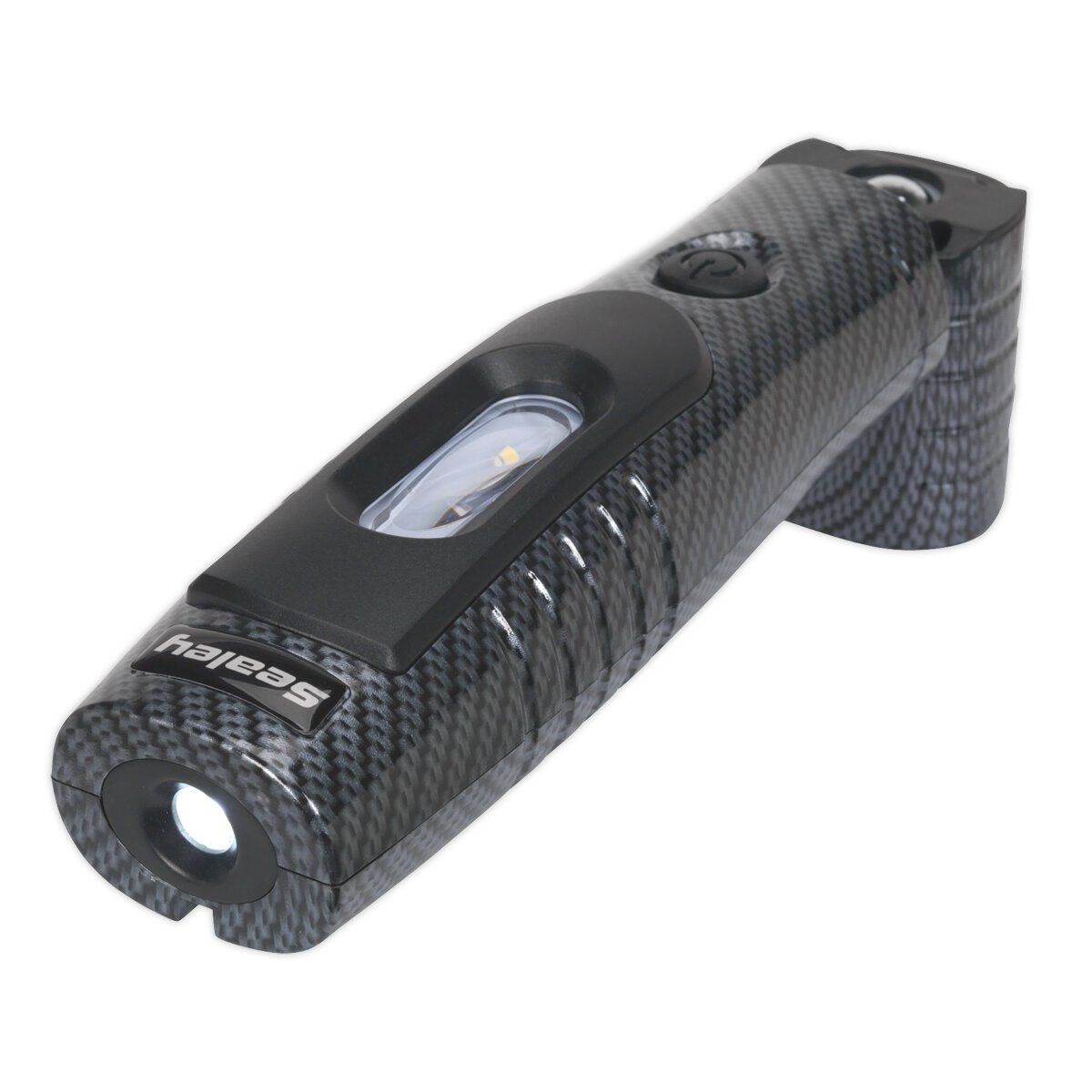 Rechargeable 360° Inspection Lamp 7 SMD + 3W LED Carbon Fibre Effect Lithium-ion