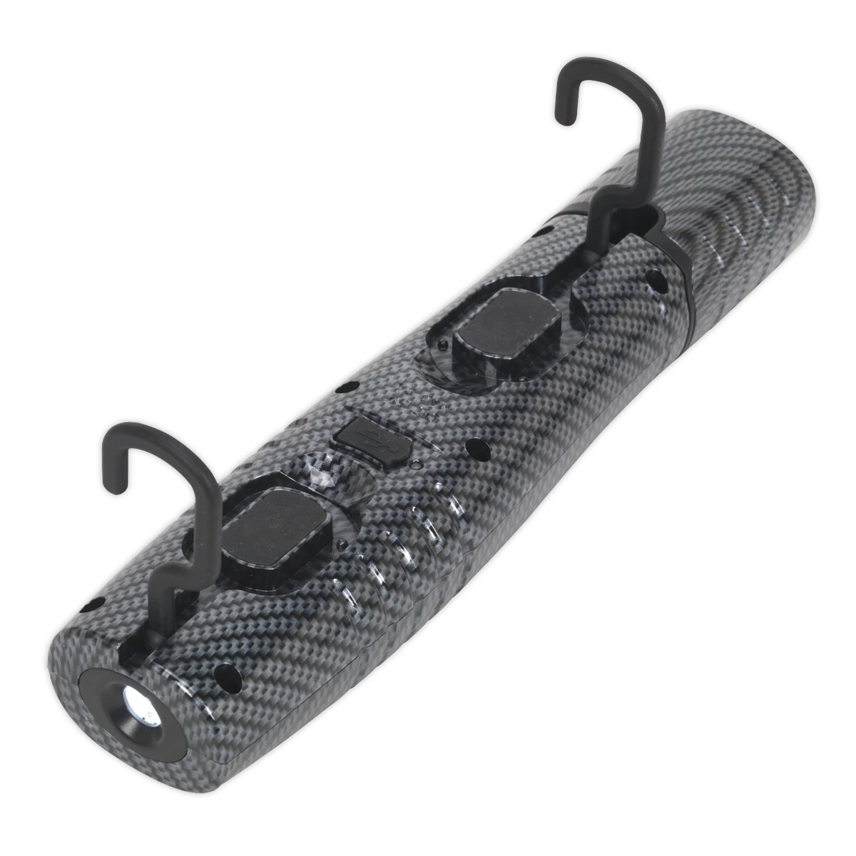 Rechargeable 360° Inspection Lamp 7 SMD + 3W LED Carbon Fibre Effect Lithium-ion